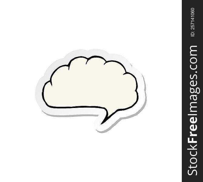 Sticker Of A Cartoon Speech Balloon Cloud