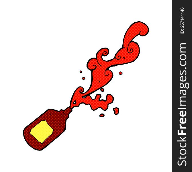 cartoon squirting ketchup
