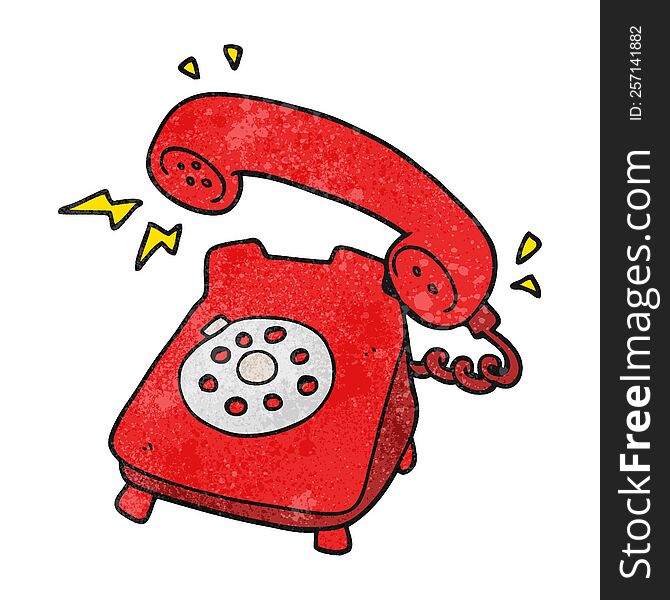 Texture Cartoon Ringing Telephone