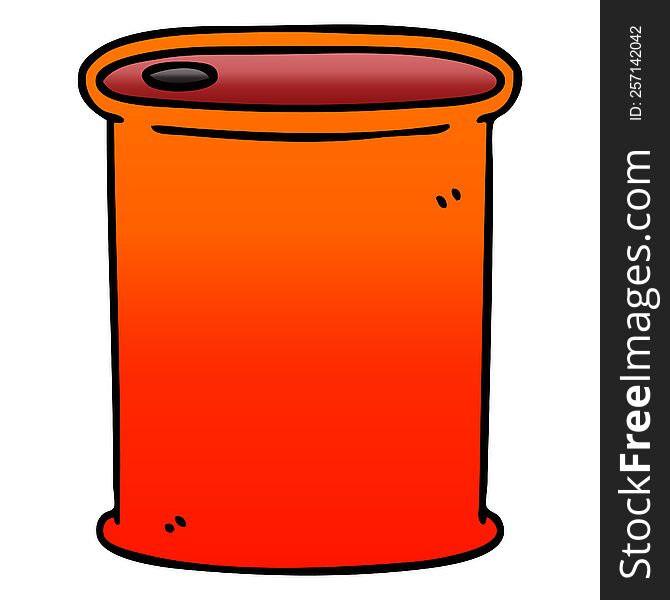 gradient shaded quirky cartoon can. gradient shaded quirky cartoon can