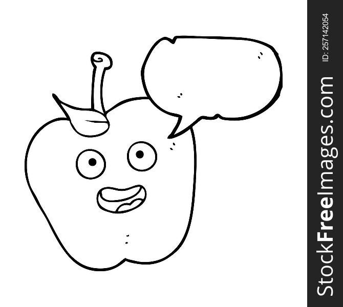 Speech Bubble Cartoon Apple