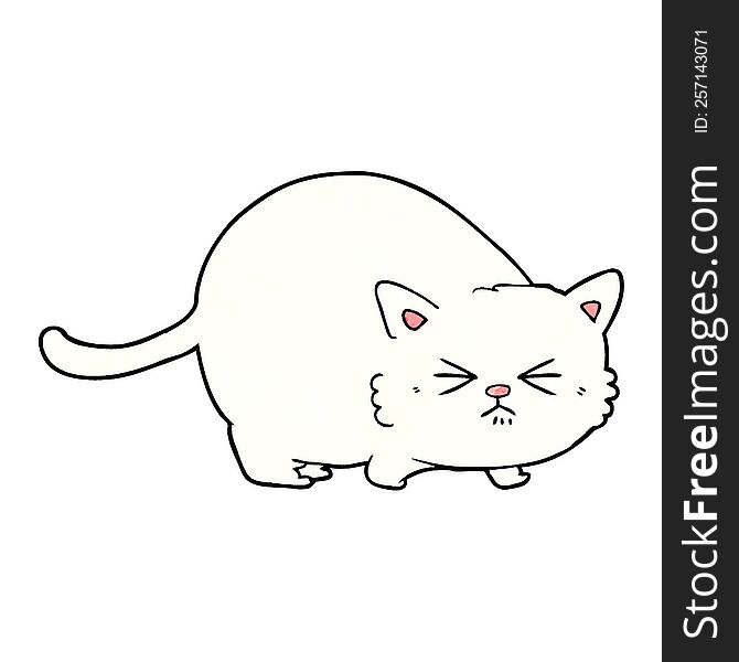 cartoon angry cat. cartoon angry cat