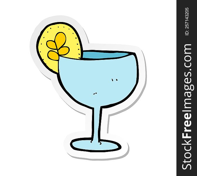 sticker of a cartoon cocktail