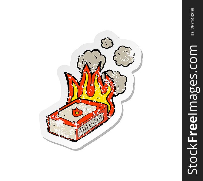 retro distressed sticker of a cartoon pack of matches