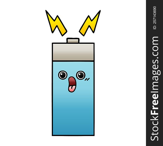 gradient shaded cartoon of a battery