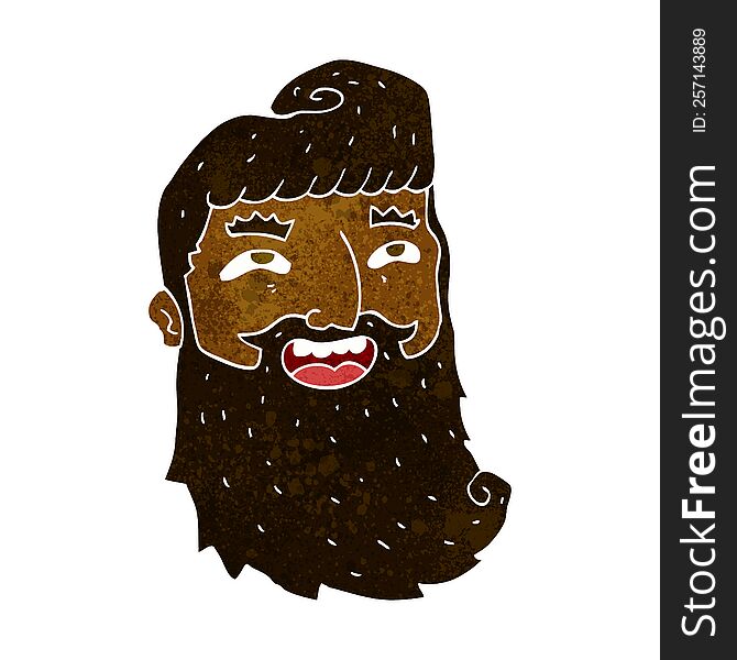 cartoon laughing bearded man