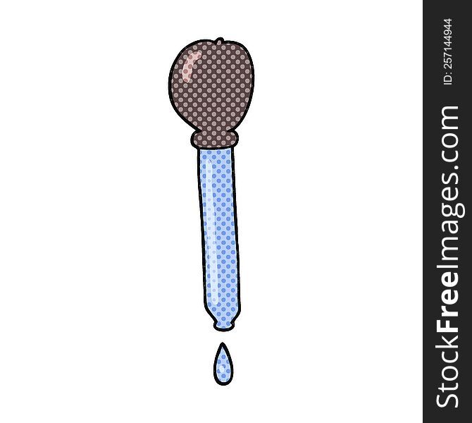 cartoon pipette dripping