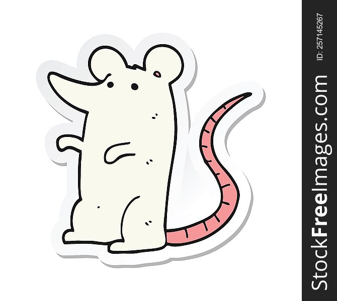 sticker of a cartoon rat