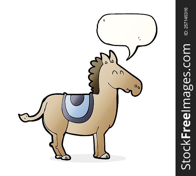 cartoon donkey with speech bubble