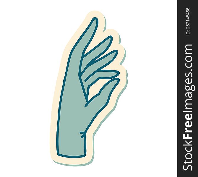 Tattoo Style Sticker Of A Hand