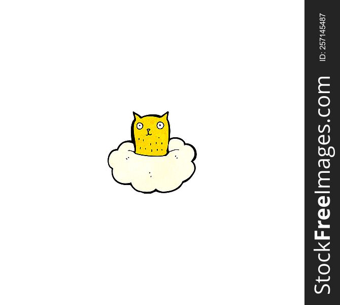cartoon cat on cloud