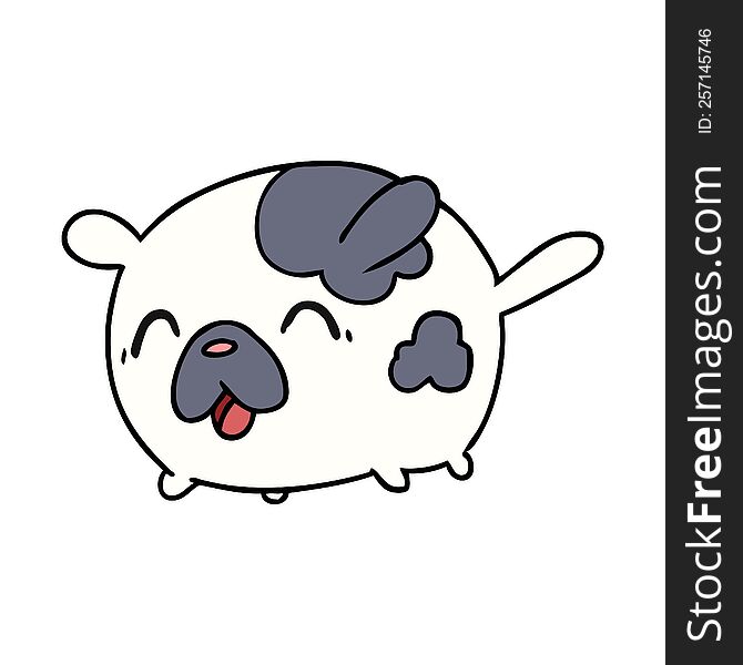 cartoon illustration kawaii cute patch dog. cartoon illustration kawaii cute patch dog