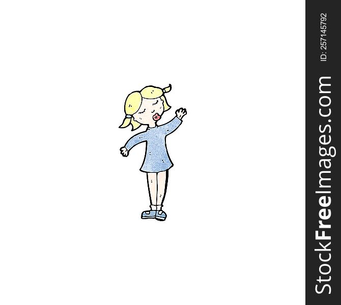 Cartoon Pretty Blond Girl