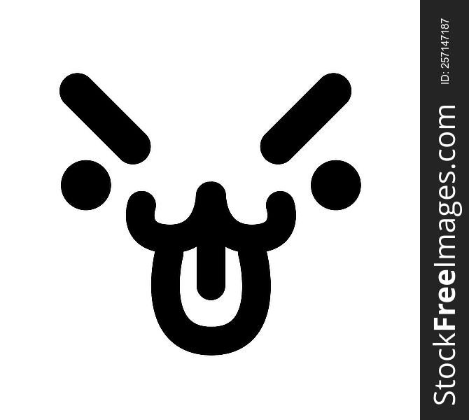 simple mean pet  face icon
