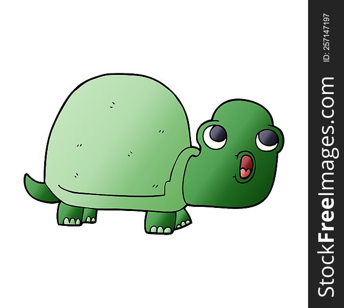 cartoon doodle shocked turtle