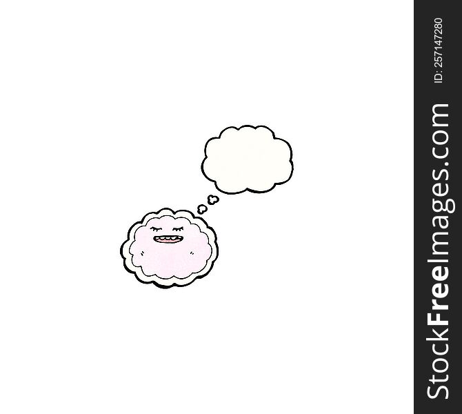 cartoon cloud with thought bubble