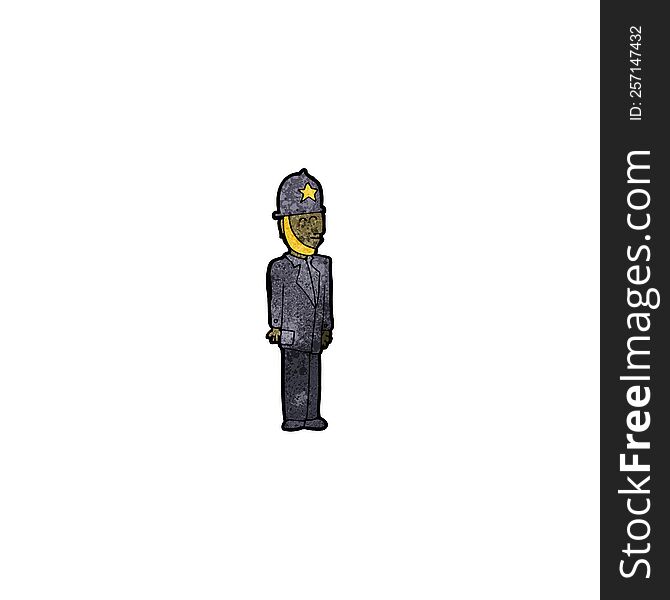 cartoon british policeman