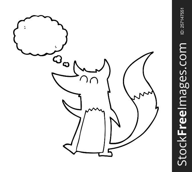 Thought Bubble Cartoon Little Wolf