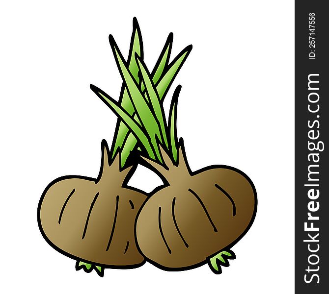 cartoon doodle brown onions