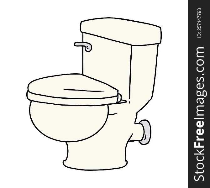 Cartoon Doodle Of A Bathroom Toilet