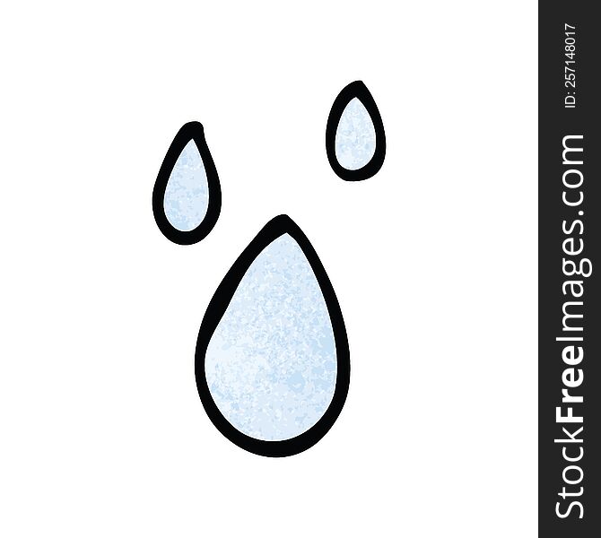 cartoon doodle water drips