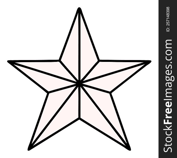 tattoo in traditional style of a star. tattoo in traditional style of a star