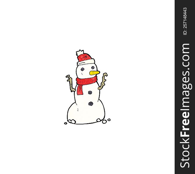 cartoon snowman