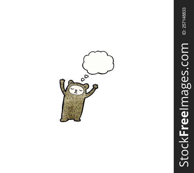 Bear With Thought Bubble Cartoon