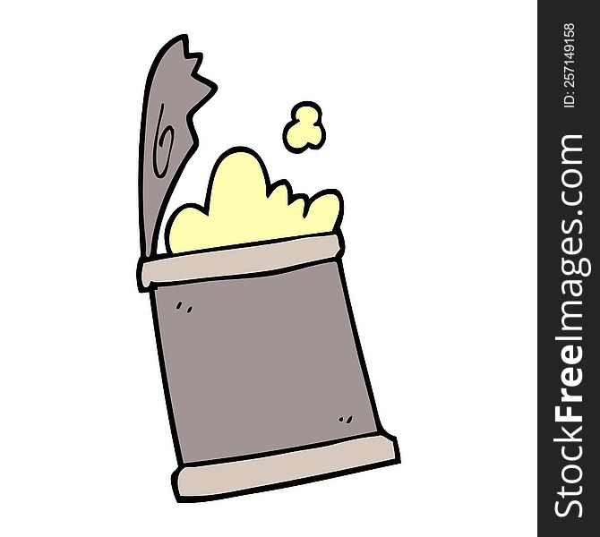 cartoon doodle open can of food