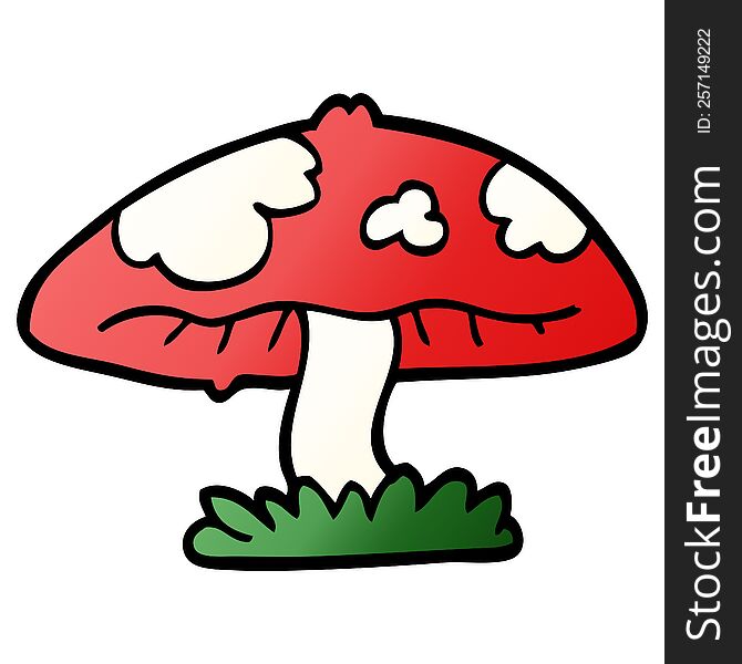 cartoon doodle mushroom