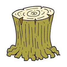 Free Cartoon Big Tree Stump Stock Images - 257154774