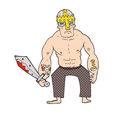 Cartoon Warrior Stock Photo