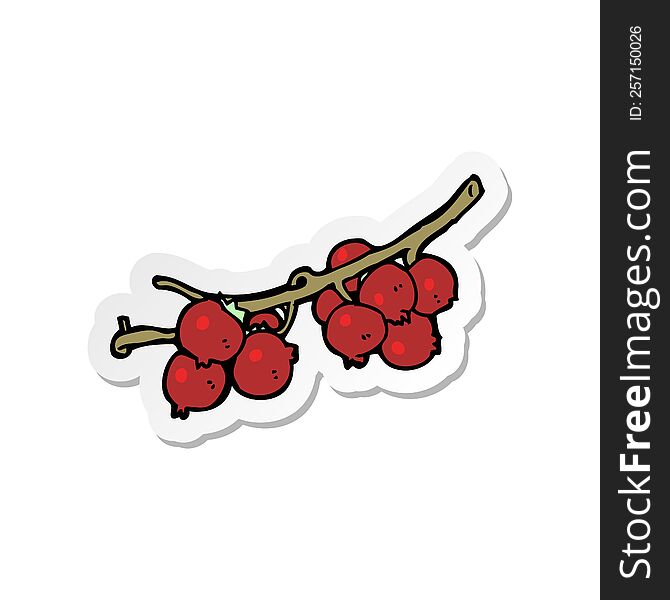 sticker of a cartoon berries