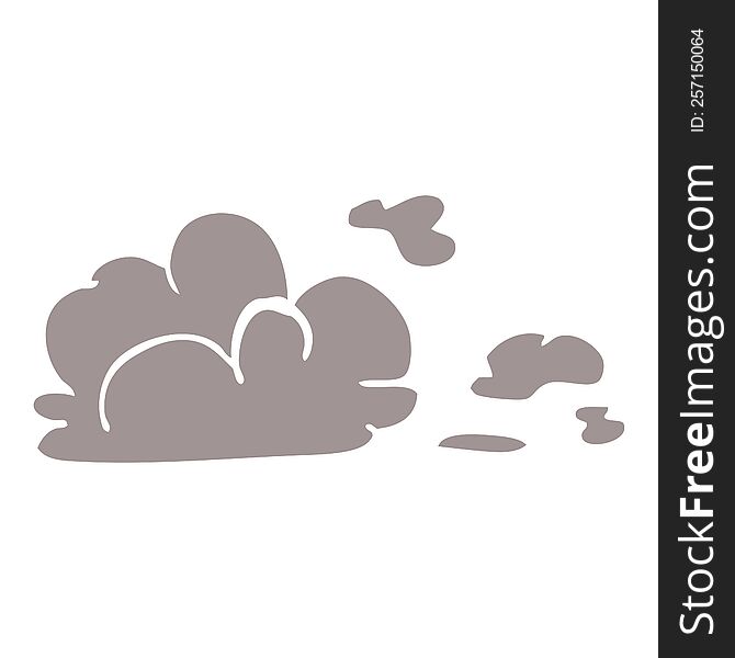 Cartoon Doodle Storm Cloud
