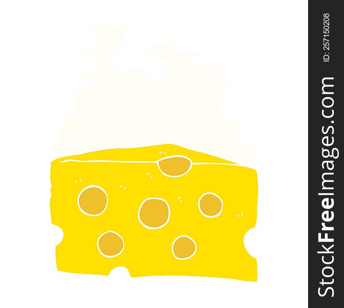 flat color illustration of cheese. flat color illustration of cheese