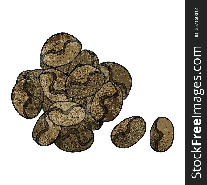 textured cartoon coffee beans