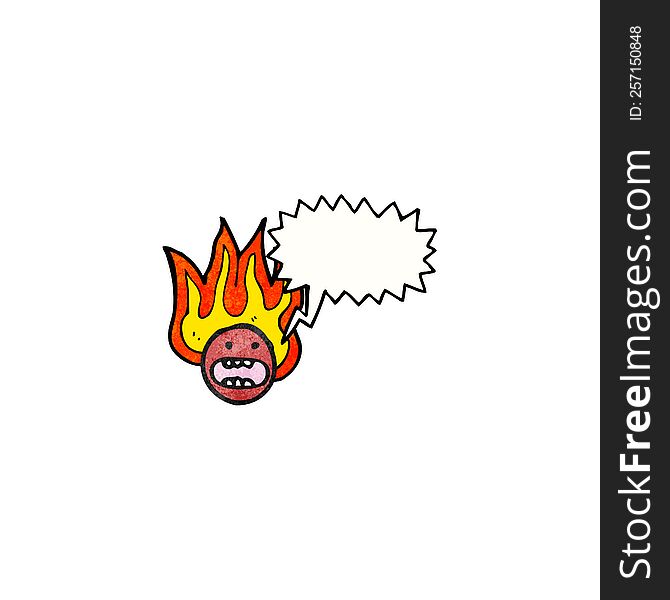 flaming face symbol  (raster version
