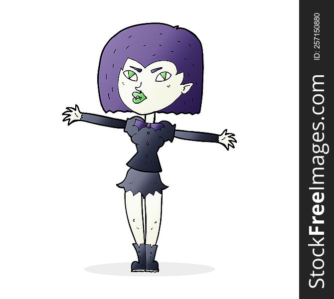 Cartoon Vampire Girl