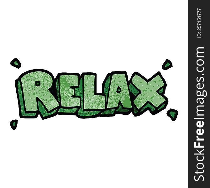 Cartoon Doodle Relax Symbol