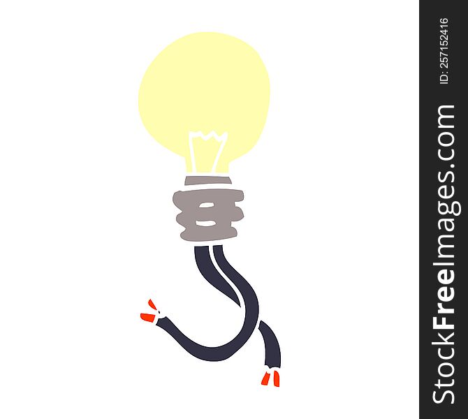 Cartoon Doodle Glowing Light Bulb