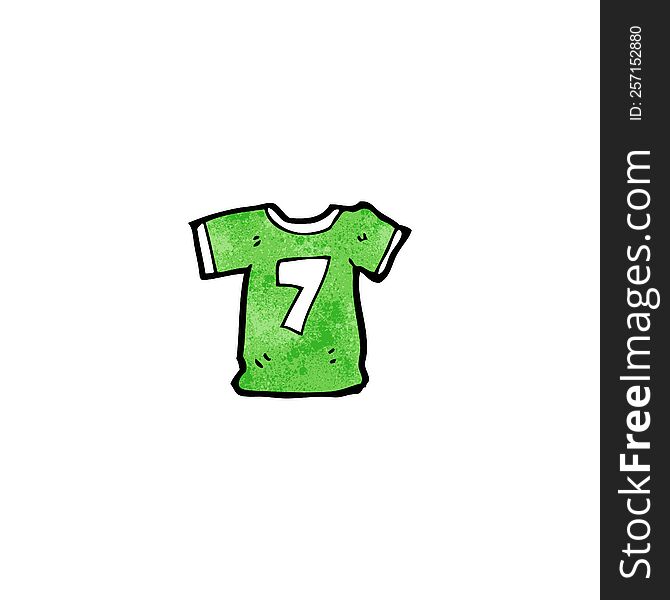 cartoon sports shirt with number seven