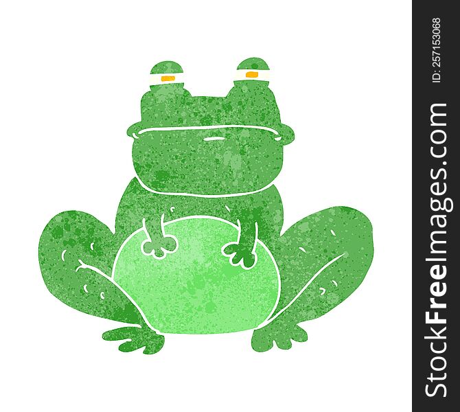 Retro Cartoon Frog