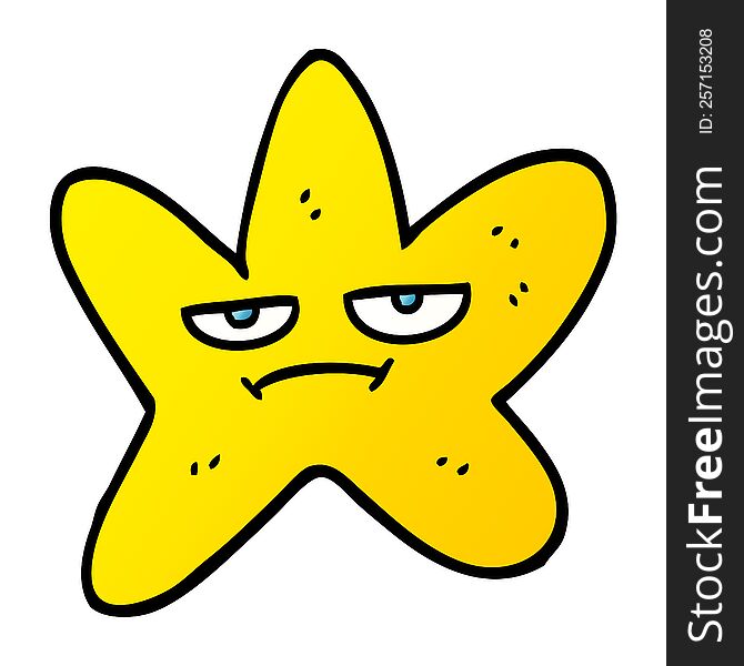vector gradient illustration cartoon star fish