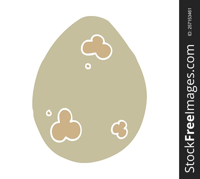 Flat Color Style Cartoon Egg