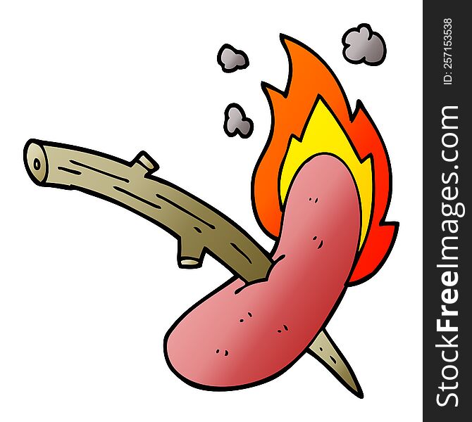 cartoon doodle of a hot dog