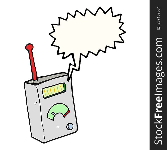 Speech Bubble Cartoon Scientific Device