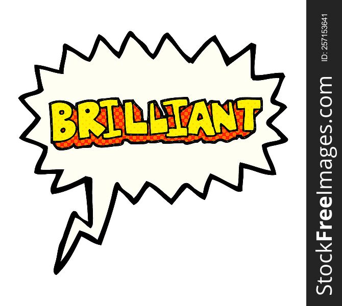 brilliant comic book speech bubble cartoon word