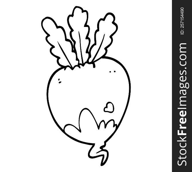 line drawing cartoon beet root