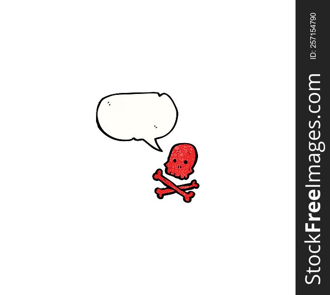 Skull And Crossbones With Speech Bubble