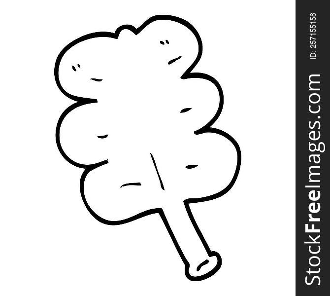 line drawing cartoon leaf